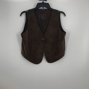 Womens Genuine Leather Vest Medium